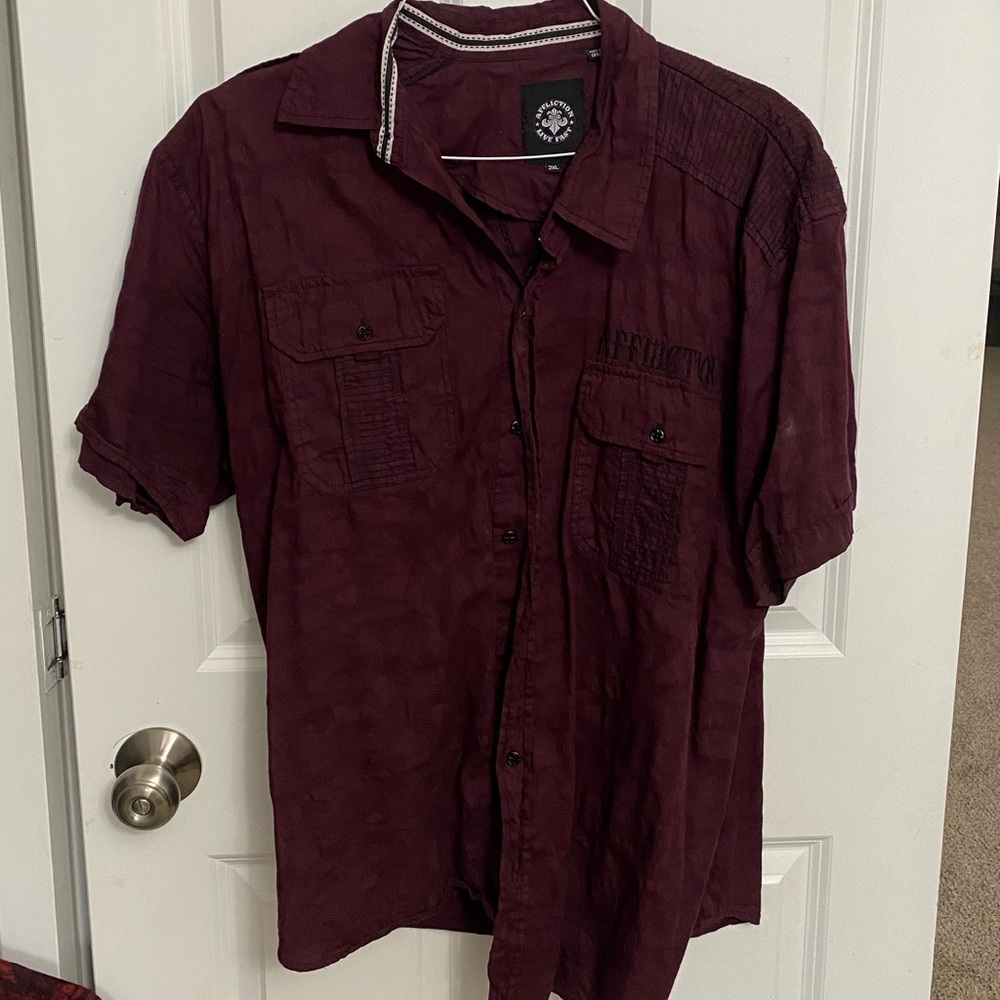 Affliction short sleeve button up